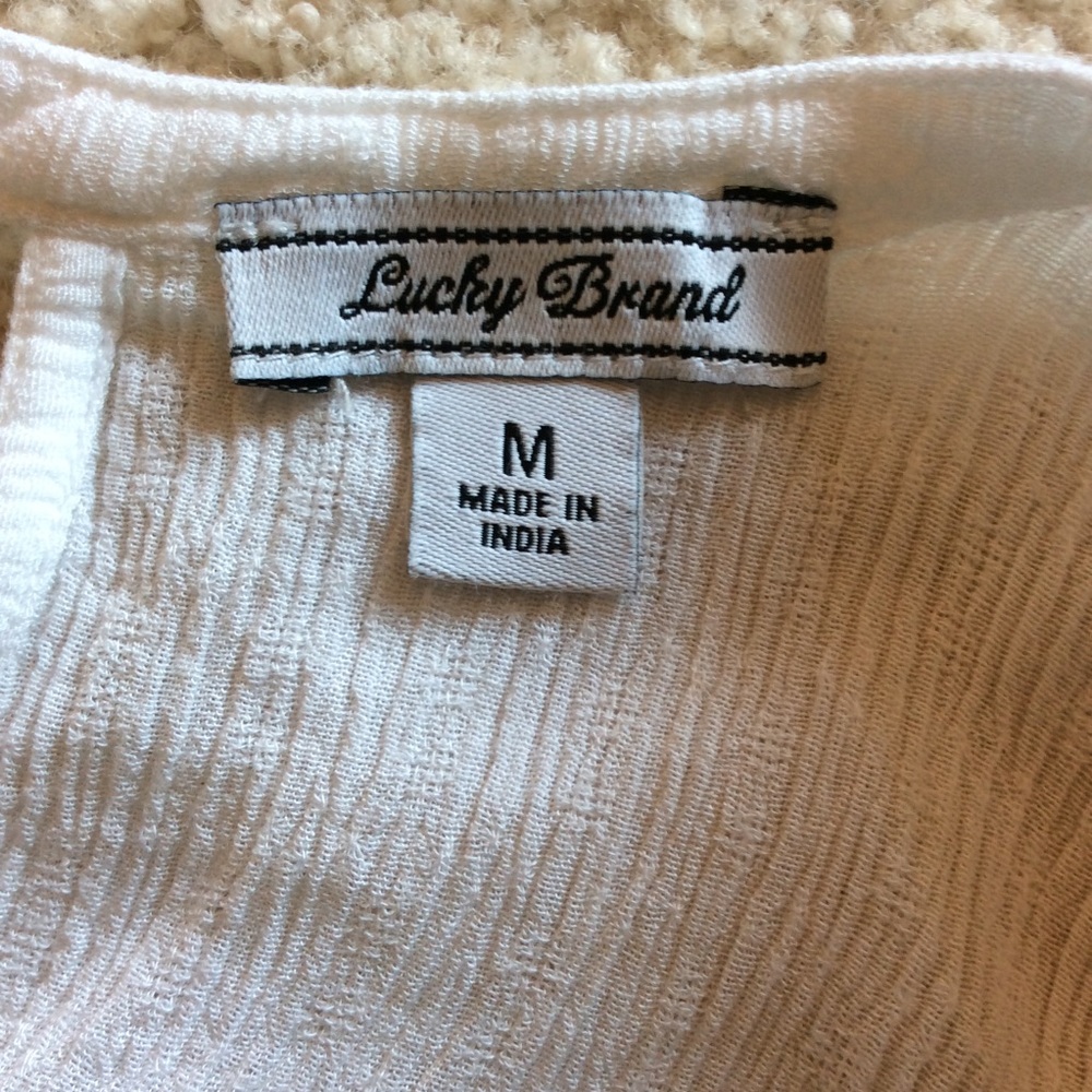 Lucky brand embroidered keyhole sleeveless blouse - Picture 3 of 6